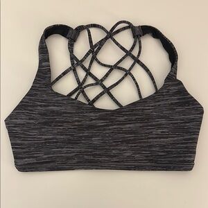 Lululemon Black/Grey Strappy Sports Bra